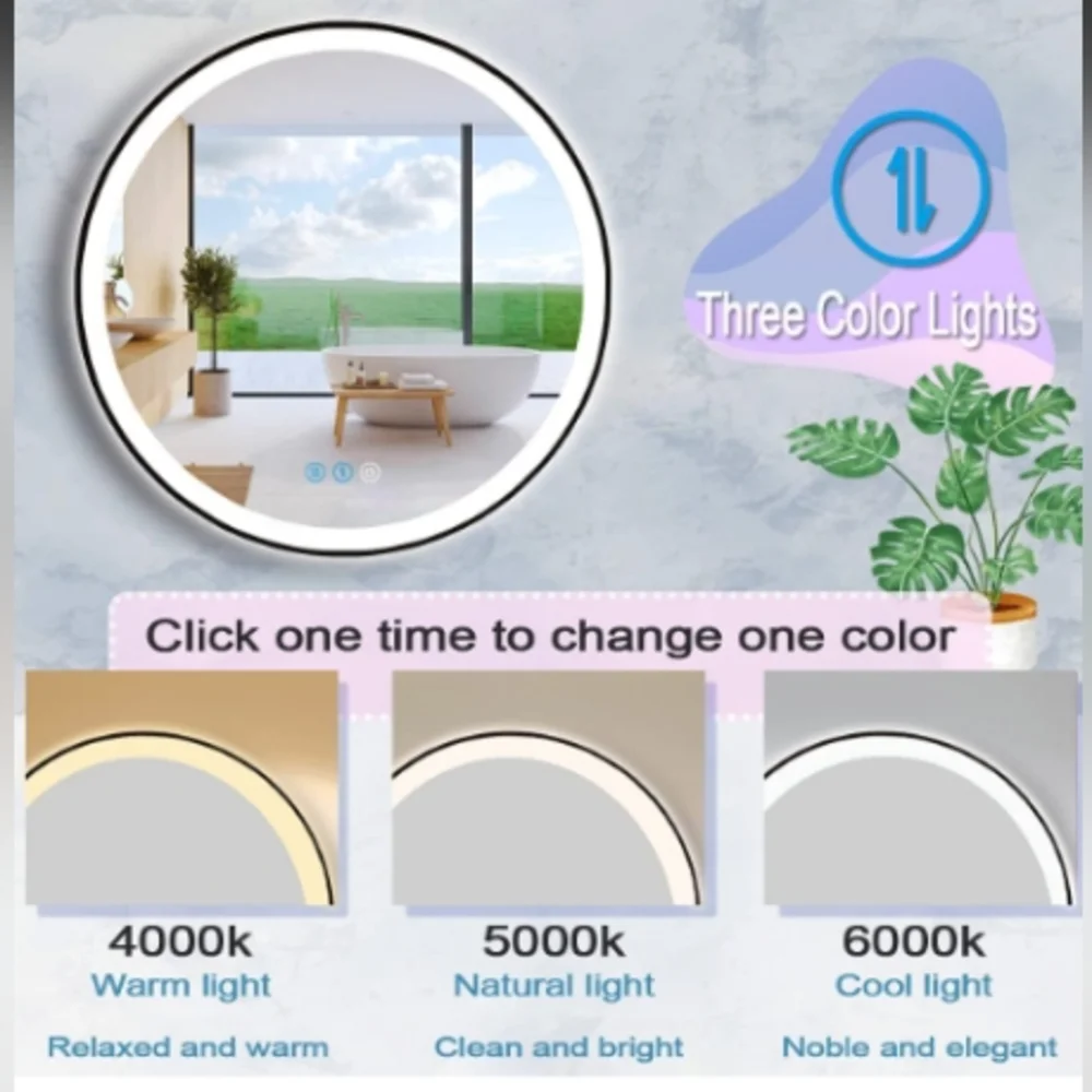 Hollywood Lights Smart Mirror 30*30 Round
